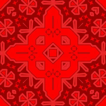 Seamless square pattern red. Christmas pattern red. Santa Claus pattern. Me.. Stock Illustration