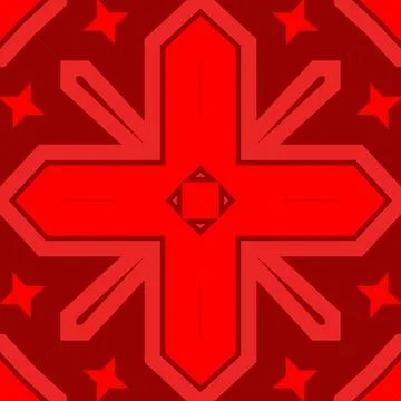 Seamless square pattern red. Christmas pattern red. Santa Claus pattern. Me.. Stock Illustration