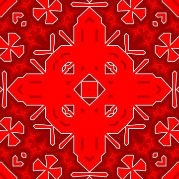 Seamless square pattern red. Christmas pattern red. Santa Claus pattern. Me.. 스톡 일러스트