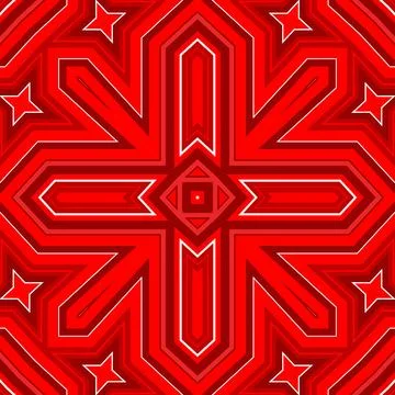 Seamless square pattern red. Christmas pattern red. Santa Claus pattern. Me.. Stock Illustration
