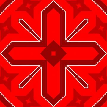 Seamless square pattern red. Christmas pattern red. Santa Claus pattern. Me.. Stock Illustration