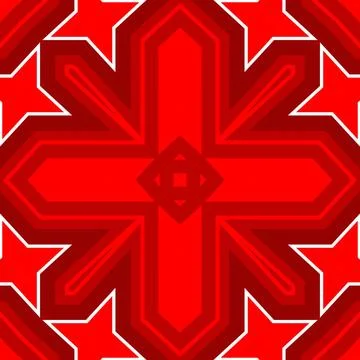 Seamless square pattern red. Christmas pattern red. Santa Claus pattern. Me.. Stock Illustration
