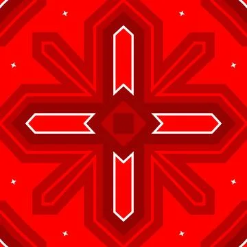 Seamless square pattern red. Christmas pattern red. Santa Claus pattern. Me.. Stock Illustration