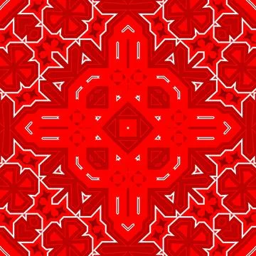 Seamless square pattern red. Christmas pattern red. Santa Claus pattern. Me.. Stock Illustration