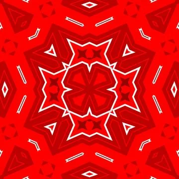 Seamless square pattern red. Christmas pattern red. Santa Claus pattern. Me.. イラスト素材