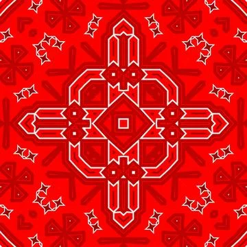 Seamless square pattern red. Christmas pattern red. Santa Claus pattern. Me.. Illustrazione stock