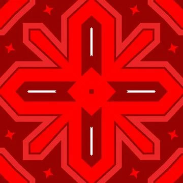 Seamless square pattern red. Christmas pattern red. Santa Claus pattern. Me.. Stock Illustration