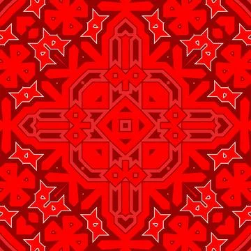 Seamless square pattern red. Christmas pattern red. Santa Claus pattern. Me.. Stock Illustration