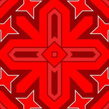 Seamless square pattern red. Christmas pattern red. Santa Claus pattern. Me.. 스톡 일러스트