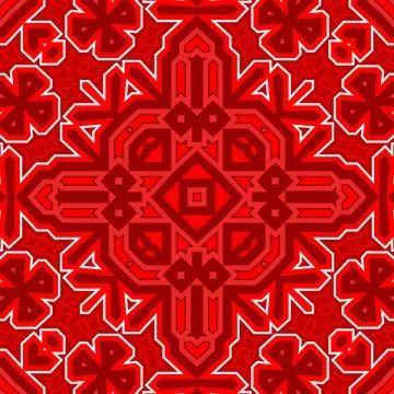 Seamless square pattern red. Christmas pattern red. Santa Claus pattern. Me.. 스톡 일러스트