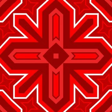 Seamless square pattern red. Christmas pattern red. Santa Claus pattern. Me.. イラスト素材