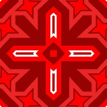 Seamless square pattern red. Christmas pattern red. Santa Claus pattern. Me.. 스톡 일러스트