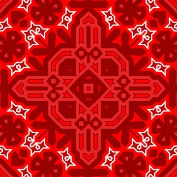 Seamless square pattern red. Christmas pattern red. Santa Claus pattern. Me.. 스톡 일러스트