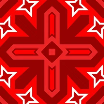 Seamless square pattern red. Christmas pattern red. Santa Claus pattern. Me.. 스톡 일러스트