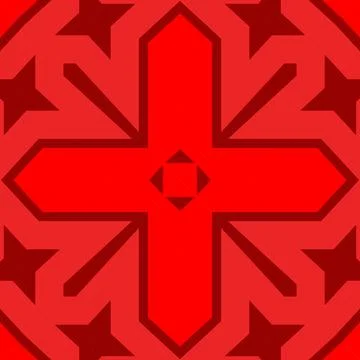 Seamless square pattern red. Christmas pattern red. Santa Claus pattern. Me.. イラスト素材