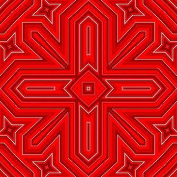 Seamless square pattern red. Christmas pattern red. Santa Claus pattern. Me.. Stock Illustration