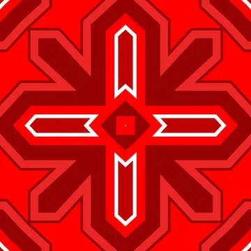 Seamless square pattern red. Christmas pattern red. Santa Claus pattern. Me.. Illustrazione stock