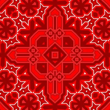 Seamless square pattern red. Christmas pattern red. Santa Claus pattern. Me.. Stock Illustration