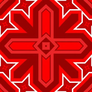 Seamless square pattern red. Christmas pattern red. Santa Claus pattern. Me.. Stock Illustration