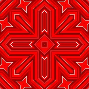 Seamless square pattern red. Christmas pattern red. Santa Claus pattern. Me.. イラスト素材