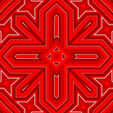 Seamless square pattern red. Christmas pattern red. Santa Claus pattern. Me.. Stock Illustration