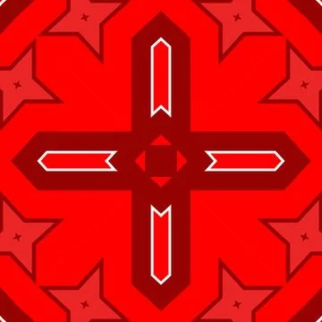 Seamless square pattern red. Christmas pattern red. Santa Claus pattern. Me.. 스톡 일러스트