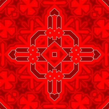 Seamless square pattern red. Christmas pattern red. Santa Claus pattern. Me.. 스톡 일러스트