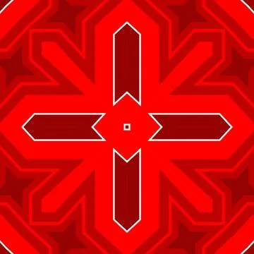 Seamless square pattern red. Christmas pattern red. Santa Claus pattern. Me.. イラスト素材