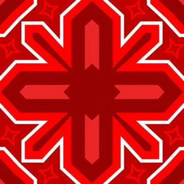 Seamless square pattern red. Christmas pattern red. Santa Claus pattern. Me.. イラスト素材