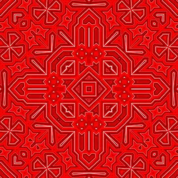 Seamless square pattern red. Christmas pattern red. Santa Claus pattern. Me.. Stock Illustration