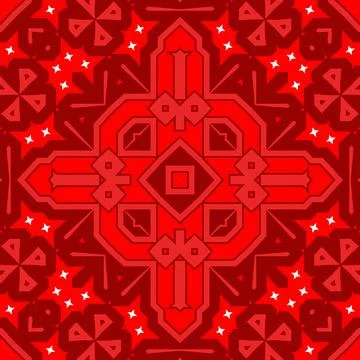 Seamless square pattern red. Christmas pattern red. Santa Claus pattern. Me.. Stock Illustration