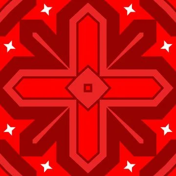 Seamless square pattern red. Christmas pattern red. Santa Claus pattern. Me.. 스톡 일러스트