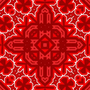 Seamless square pattern red. Christmas pattern red. Santa Claus pattern. Me.. Stock Illustration