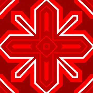 Seamless square pattern red. Christmas pattern red. Santa Claus pattern. Me.. イラスト素材