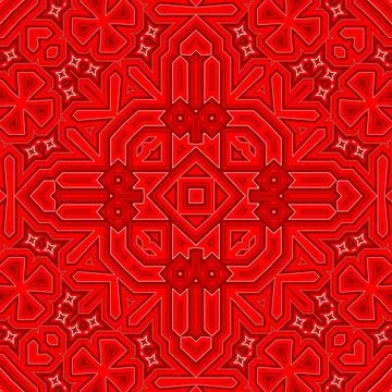 Seamless square pattern red. Christmas pattern red. Santa Claus pattern. Me.. イラスト素材