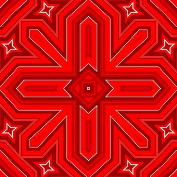 Seamless square pattern red. Christmas pattern red. Santa Claus pattern. Me.. Stock Illustration