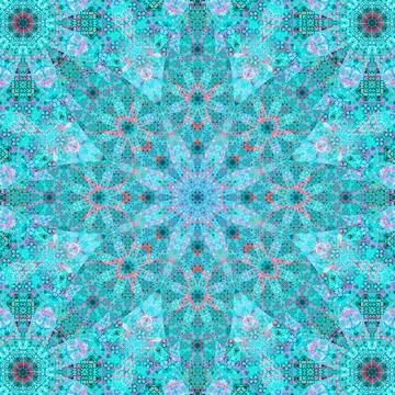 Seamless square pattern texture. Art pattern. Kaleidoscope Stock Photos