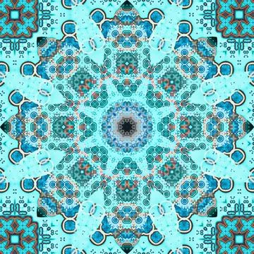 Seamless square pattern texture. Art pattern. Kaleidoscope Stock Photos