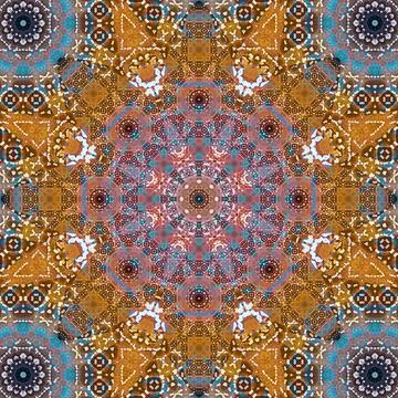Seamless square pattern texture. Art pattern. Kaleidoscope Stock Photos