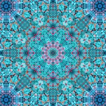 Seamless square pattern texture. Art pattern. Kaleidoscope Stock Photos