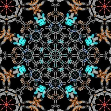 Seamless square pattern texture. Art pattern. Kaleidoscope Foto stock