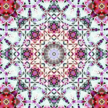 Seamless square pattern texture. Art pattern. Kaleidoscope Stock Photos