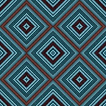 Seamless square pattern. Texture of colored lines. Diagonal square pattern Stock Illustration