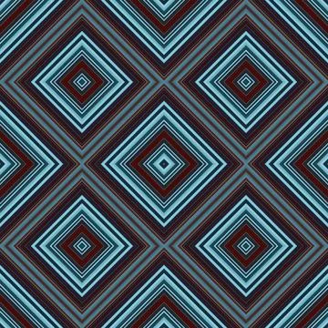 Seamless square pattern. Texture of colored lines. Diagonal square pattern Stock Illustration