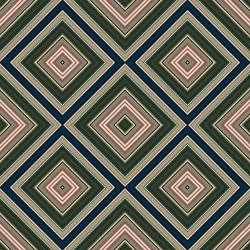 Seamless square pattern. Texture of colored lines. Diagonal square pattern Stock Illustration