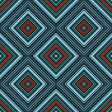 Seamless square pattern. Texture of colored lines. Diagonal square pattern Stock Illustration