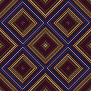 Seamless square pattern. Texture of colored lines. Diagonal square pattern Stock Illustration
