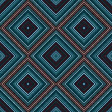 Seamless square pattern. Texture of colored lines. Diagonal square pattern Stock Illustration