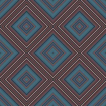 Seamless square pattern. Texture of colored lines. Diagonal square pattern Illustrazione stock