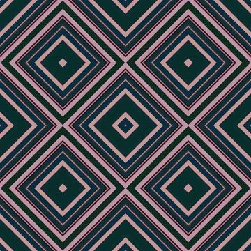 Seamless square pattern. Texture of colored lines. Diagonal square pattern Stock Illustration